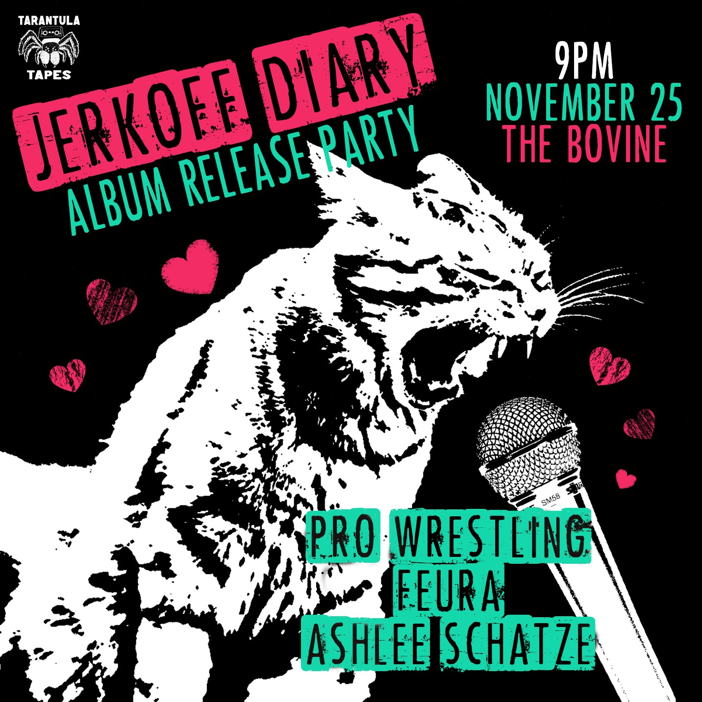 JERKOFF DIARY Album Release @ THE BOVINE SEX CLUB w Pro Wrestling, Feura,  Ashlee Schatze | Fannatickets